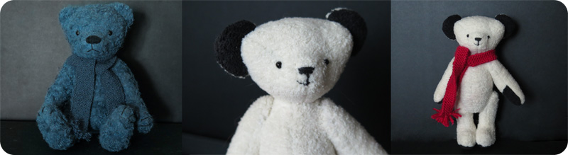 Teddy bears in December: French Style + scarves