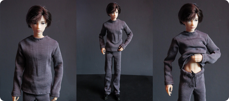 Petworks Boys and Male album (男子図鑑) sewing pattern: Eight in t-shirt, lounge trousers