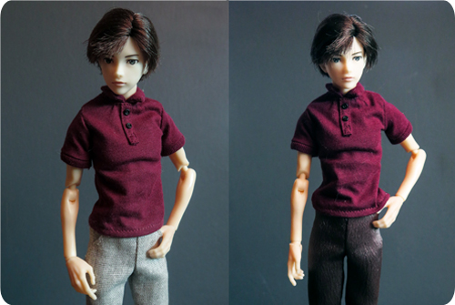 Petworks Boys and Male album (男子図鑑) sewing pattern: Eight in slim-fit trousers.