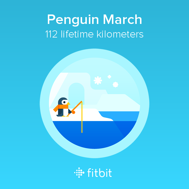Fitbit: Penguin March milestone - 112 kilometres