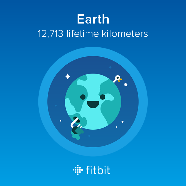 Fitbit: Earth diameter milestone - 12713 kilometers