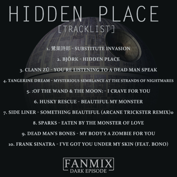 Hidden Place fanmix tracklist