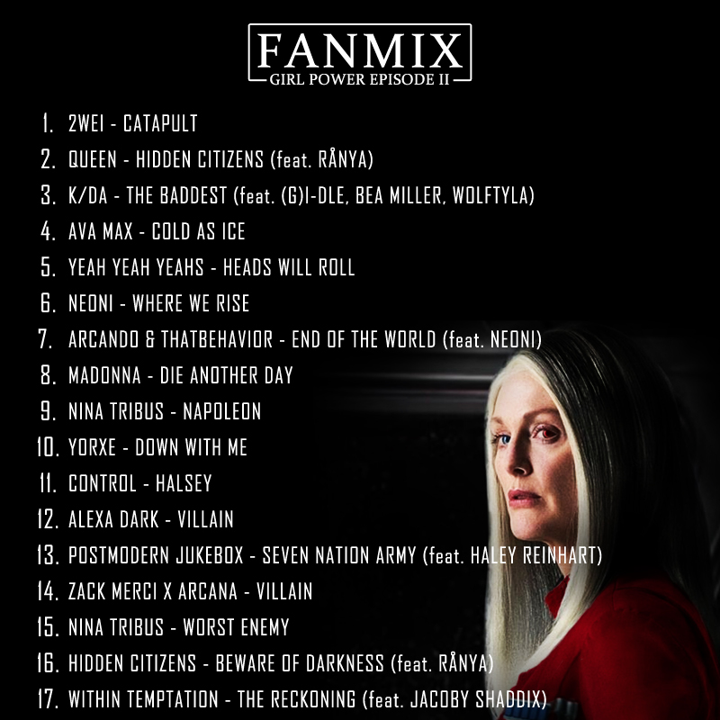 Tracklist for fanmix 