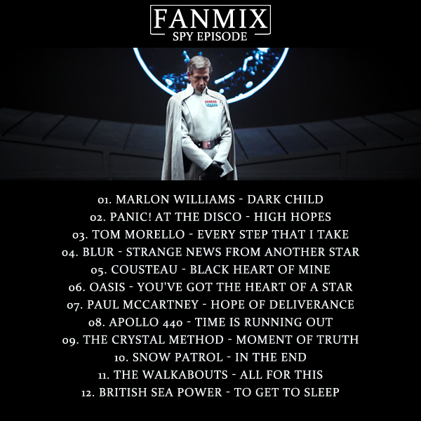 Moment of Truth fanmix tracklist