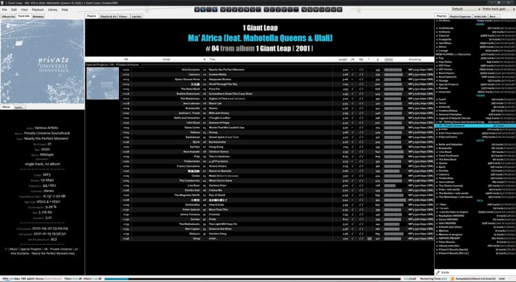 foobar2000 in 2021 - VA album playlist