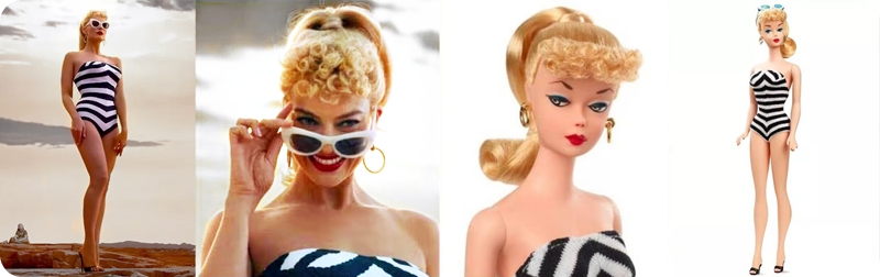 Inspiration for Swimsuit Barbie papertoy