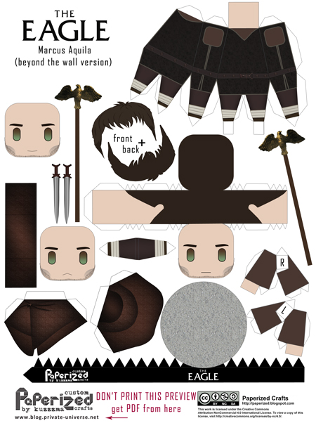 The Eagle of the Ninth papertoys - Marcus Aquila beyond the wall preview