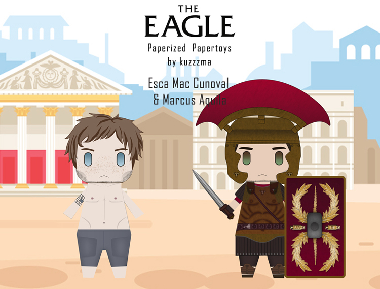 The Eagle of the Ninth papertoys - Marcus Aquilla and Esca Mac Cunoval