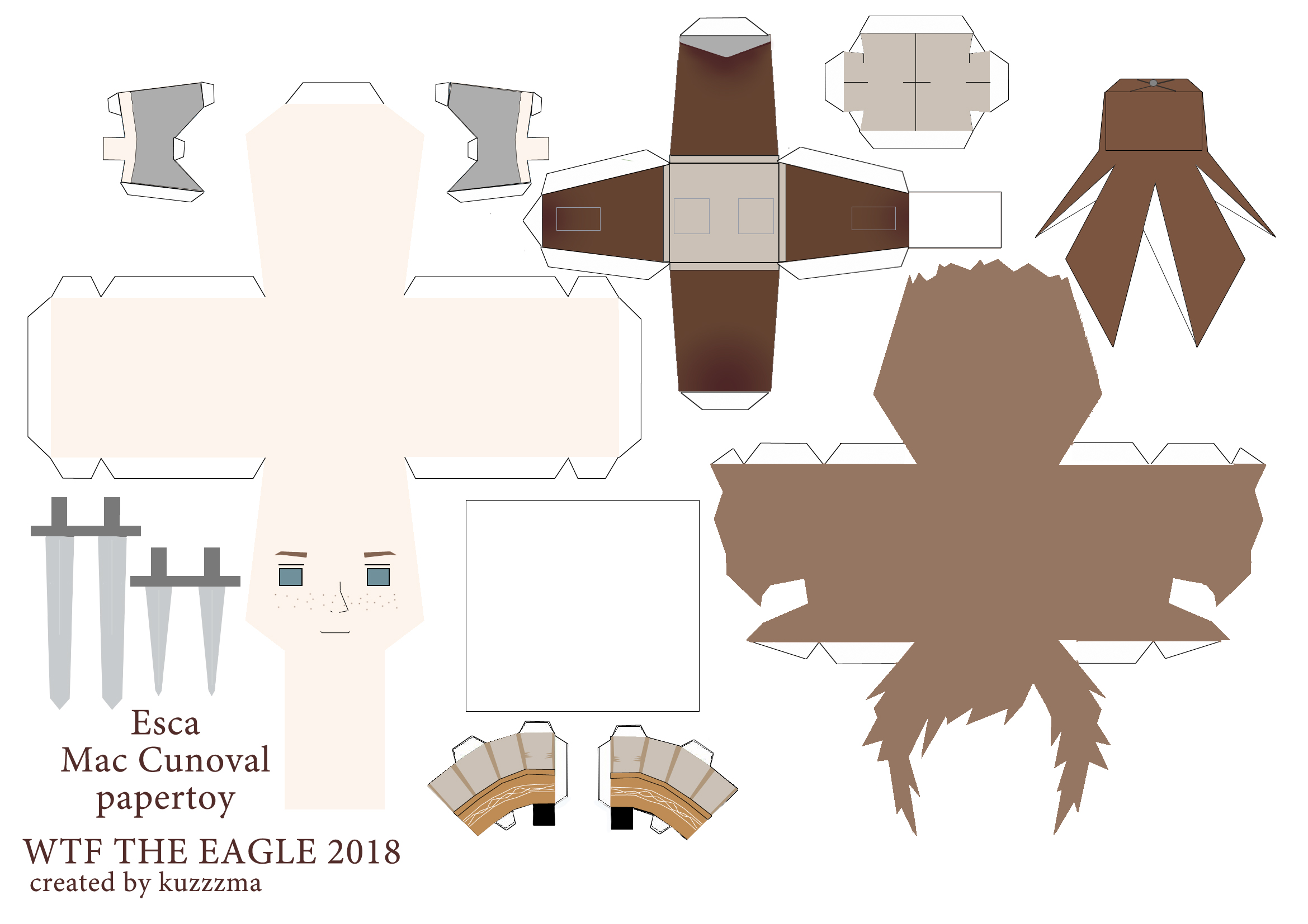 The Eagle of the Ninth paper toys - Free Esca