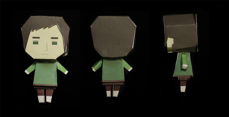 The Eagle of the Ninth paper toys - Marcus assembled