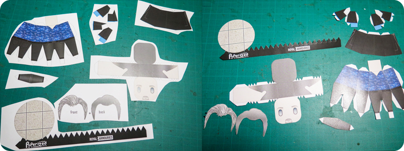 How-to build Jonathan Ferguson papertoy: cutting parts