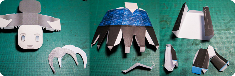 How-to build Jonathan Ferguson papertoy: folding
