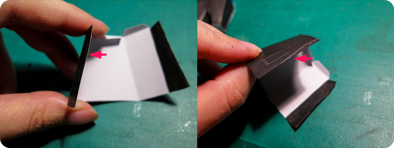 How-to build Jonathan Ferguson papertoy: colouring edges of the jacket