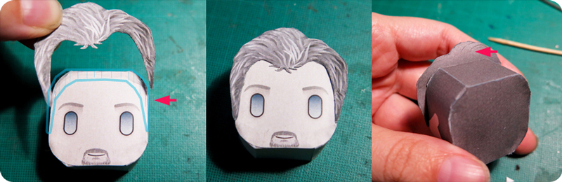 How-to build Jonathan Ferguson papertoy: hair