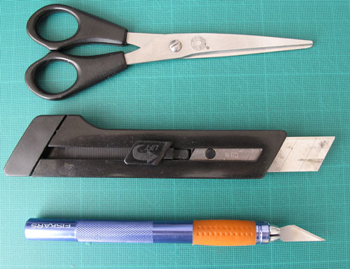 Papercraft: tools for cutting