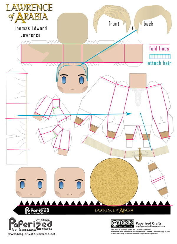 Lawrence of Arabia - T. E. Lawrence papertoy how-to