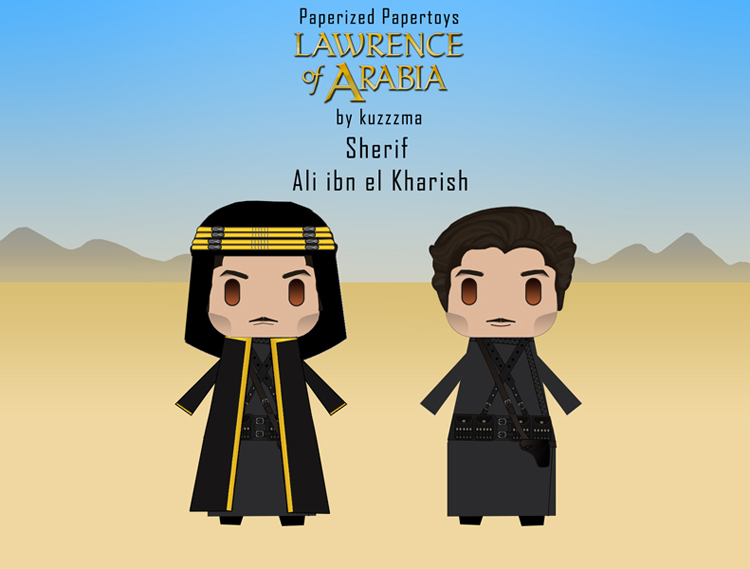 Lawrence of Arabia - Sherif Ali ibn el Kharish papertoy