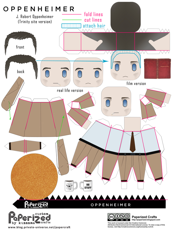 Oppenheimer papertoy (trinity site version) how to build