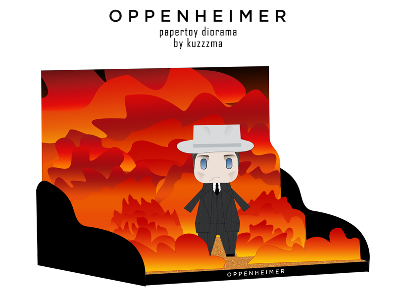 Diorama for Oppenheimer papertoy preview