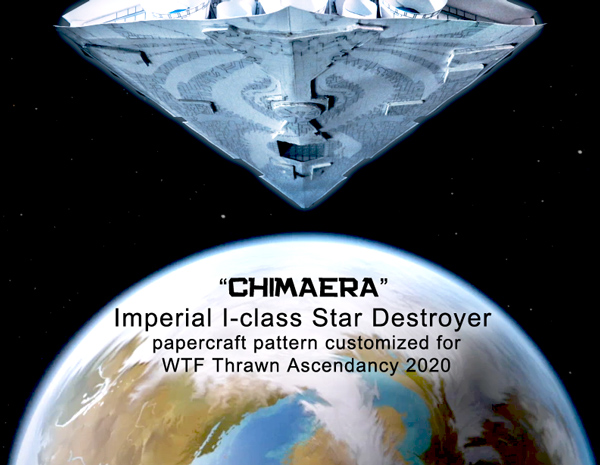 Imperial I-class Star Destroyer Chimaera papercraft preview