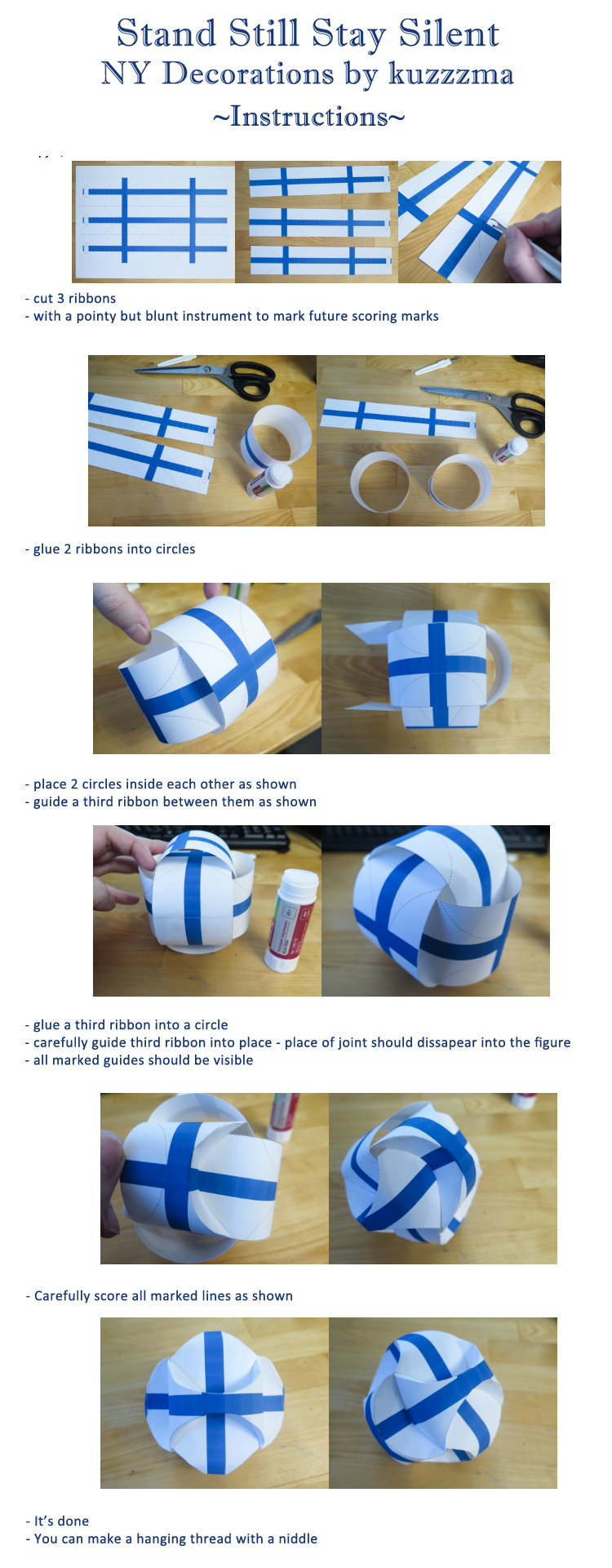 Stand Still Stay Silent NY decorations: Nordic Flags decorations how-to