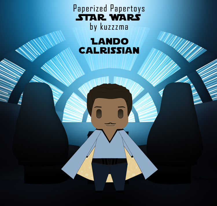 Paperized Star Wars paper toy - Lando Calrissian preview