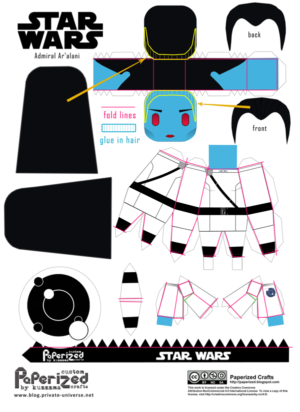 Paperized Star Wars paper toy - ArAlani template how-to