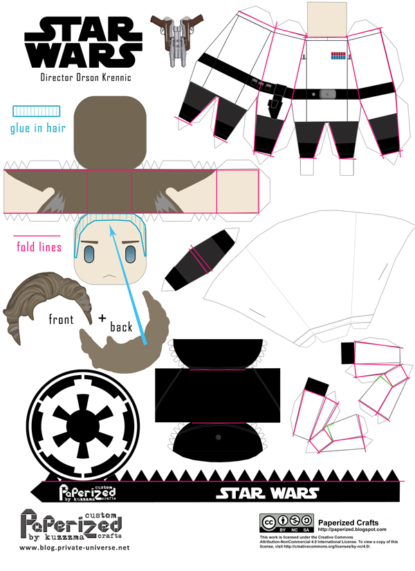 Paperized Star Wars paper toy - Krennic template how-to