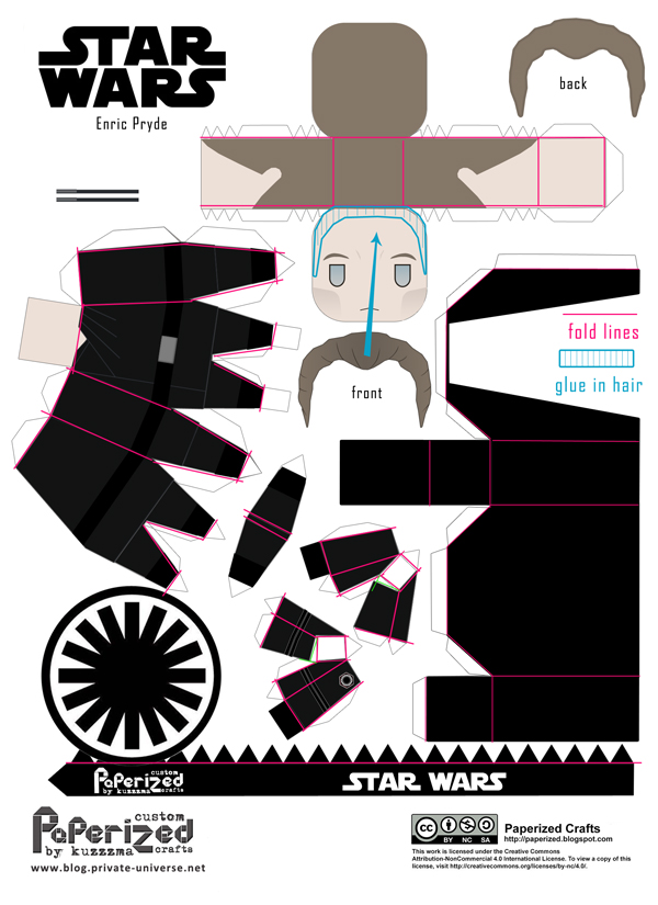 Paperized Star Wars paper toy - General Pryde template how-to