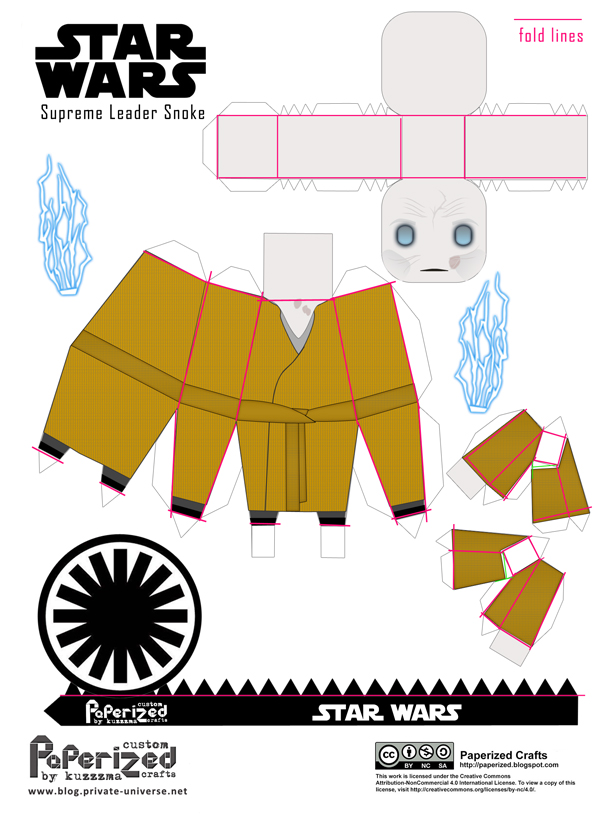 Paperized Star Wars paper toy - Snoke template how-to