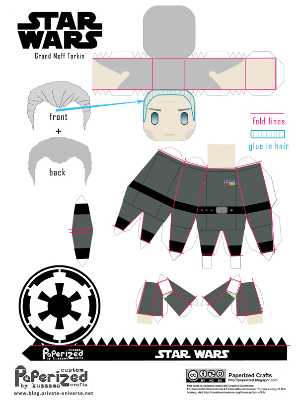 Paperized Star Wars paper toy - Tarkin template how-to