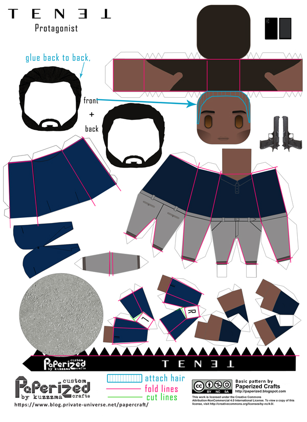 How-to build Tenet Protagonist papertoy