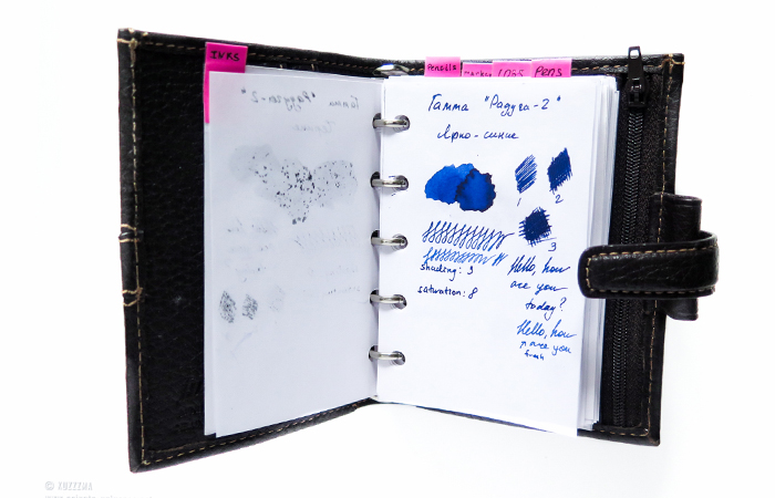 Mini Filofax Finchley as an ink journal